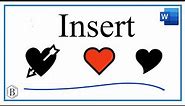 How to Insert a Heart Symbol/Shape in Microsoft Word