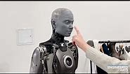 The Humanoid Robot 'Ameca' Reacts To a Nose Poke Like a Real Person | REALISTIC FACIAL EXPRESSIONS