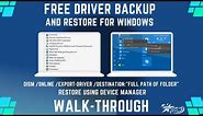 Easy and Free Driver Backup and Restore - Walk-through and Tutorial