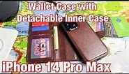 iPhone 14 Pro Max: Wallet Case w/ Detachable Inner Case Review | Bocasal