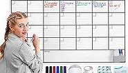 Large Dry Erase Calendar for Wall | Large Wall Calendar Dry Erase Monthly | 1M 17x26, 24x36, 36x48, & 3M 40x17 | Dry Erase Calendar Board for Wall | Whiteboard Calendar | Calendar Whiteboard | White