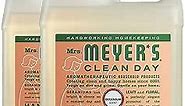MRS. MEYER'S CLEAN DAY Hand Soap Refill, Made with Essential Oils, Biodegradable Formula, Geranium, 33 Fl. Oz - Pack Of 2