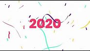 🎊 2020 Confetti 🎊 Free Animated Background - New Year's Eve - Free GIF Animation - Motion Graphics
