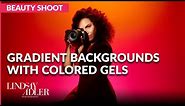 Color Gels Photography: How to Create Gradient Backgrounds | Inside Beauty Photography with Lindsay