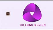 3D LOGO DESIGN TUTORIAL IN ADOBE ILLUSTRATION | @kazigraphics30