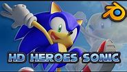HD Heroes Sonic - Rig Release (Blender 2.9-3.2)