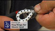 Installing Hog Rings on Shock Cord