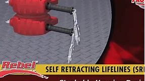 3M Protecta Rebel 3100426 Self Retracting Lifeline, Steel Swivel Snap Hook & Carabiner, 11', Black/Red