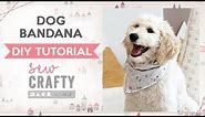 How to make a dog bandana? Dog scarf tutorial - Sew Crafty by AGF