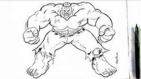 How to draw HULK | Hulk drawing | Avenger drawing || Hulk outline drawing tutorial