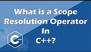 What is the scope resolution operator in C++?