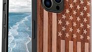 Amazon.com: Wuorenm Cherry Wood Case Compatible with iPhone 13 Natural Cherry Wood Shockproof Protective USA American Flag Classy Vintage Cover (13,Cherry Wood)