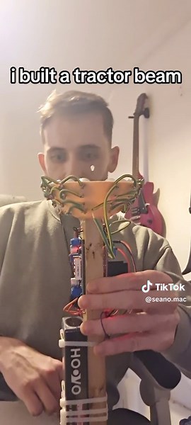 I built a tractor beam #science #scifi #fyp #foryourpage #startrek #seanomac