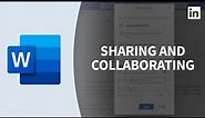 Word Tutorial - Sharing document links and collaborating