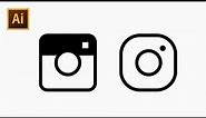 How to Draw Instagram Style Camera Icon Using Grid - Adobe Illustrator