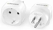 LENCENT 2 Pack Europe to US Plug Adapter,European to USA Adapter, American Outlet Plug Adapter, EU to US Adapter, Europe to USA Travel Plug Converter