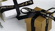 100 Pack Personalized Custom Ribbon for Wedding Favors 3/8"