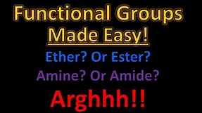 Organic Chemistry Functional Groups Made Easy and Memorizable!