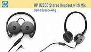 HP H2800 Wired 3.5mm Stereo Headset with Mic Demo an Unboxing