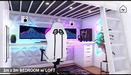 LOFT BED PC SETUP 3x3m - Small Bedroom Gaming or Office setup | INTERIOR SERIES EP-9 | NEKO ART