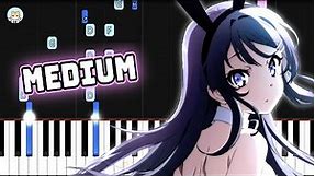 "Fukashigi no Carte" - Seishun Buta Yarou wa Bunny Girl Senpai ED - MEDIUM Piano Tutorial & Sheets