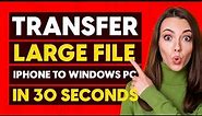 How to Transfer Large Videos from iPhone to PC without Error!
