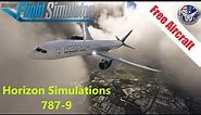 Freeware Aircraft - Horizon Simulations Boeing 787-9 - Flight/Review - Microsoft Flight Simulator