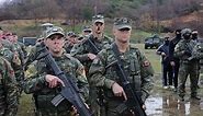 Kosovo and Albanian Army in military training
