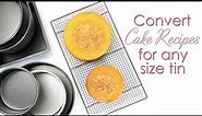 Converting your cake recipes for any size cake tin or cake pan