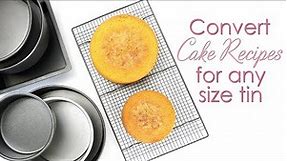 Converting your cake recipes for any size cake tin or cake pan