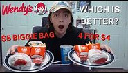 WHICH IS BETTER? Wendy's 4 for $4 vs. $5 Biggie Bag | Kenny's Food Reviews