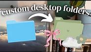 easy custom desktop folder tutorial✨how to change mac folder icons (so aesthetic!!)