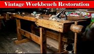 Vintage Workbench Restoration // 100 Year Old Cabinet Makers Workbench