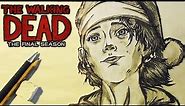 Clementine Drawing - Christmas Hat Holiday Special Merry X-mas! The Walking Dead The Final Season