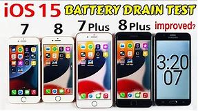 iOS 15 Battery Life Test🔥- iPhone 7 vs iPhone 8 vs iPhone 7 Plus vs iPhone 8 Plus Battery Test 2021