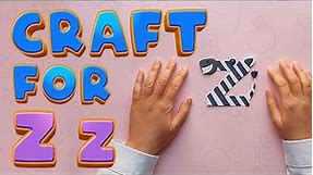 Letter 'Z' craft | Alphabet craft | Phonics | Simple craft | Zebra craft