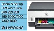Unbox and Set Up | HP Smart Tank 670 720 750 790 6000 7000 7300 7600 Printers | HP Support
