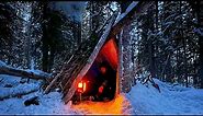 3 Days SOLO SURVIVAL in Winter Shelter | -20° Camp in Bushcraft Cabin Build