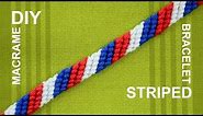 How to Make a Candy Stripe / Diagonal Striped Friendship Bracelet / Beginner