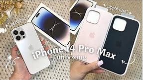 iPhone 14 Pro Max Silver aesthetic unboxing✨ + Apple MagSafe accessories