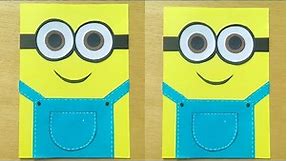 Minion Card Making With A4 Paper - Card For Kids Ideas - Greeting Card Design