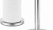 DAWNER Paper Towel Holder Countertop, Freestanding Kitchen Paper Holder Stand, One-Handed Tear, Stainless Steel, Paper Towel Dispenser with Weighted Base for Standard Paper Towel Rolls, Brushed Nickel