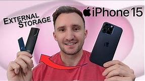 iPhone 15 Pro - How To Record to EXTERNAL STORAGE (plus file transfer tutorial)