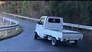 Amazing Suzuki carry microvan drifting in twisty roads | kei drifter truck | japan drifting culture