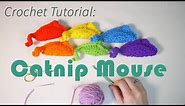 Quick NO SEW Catnip Mouse - Crochet tutorial