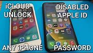 iCloud Unlock iPhone 4,4s,5,5s,5c,6,6s,7,8,X,11,12,13,14 with Disabled Apple ID and Password✔️