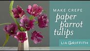 How To Make A Crepe Paper Tulip - Parrot Variety
