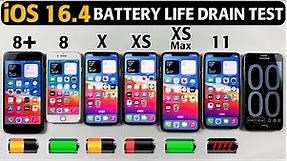 iOS 16.4 Battery Life Drain Test: iPhone 8 Plus vs iPhone 8 vs X vs XS vs XS Max vs 11 BATTERY TEST!