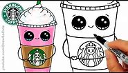 How to Draw a Starbucks Frappuccino Cute | Cartoon Drink