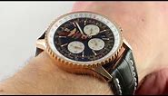 Pre-Owned Breitling Navitimer 01 Chronograph 18K Red Gold RB012012/BA49 Watch Review